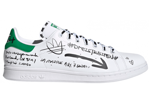 Кроссовки Adidas Stan Smith Sharpie Pack Graffiti White Green